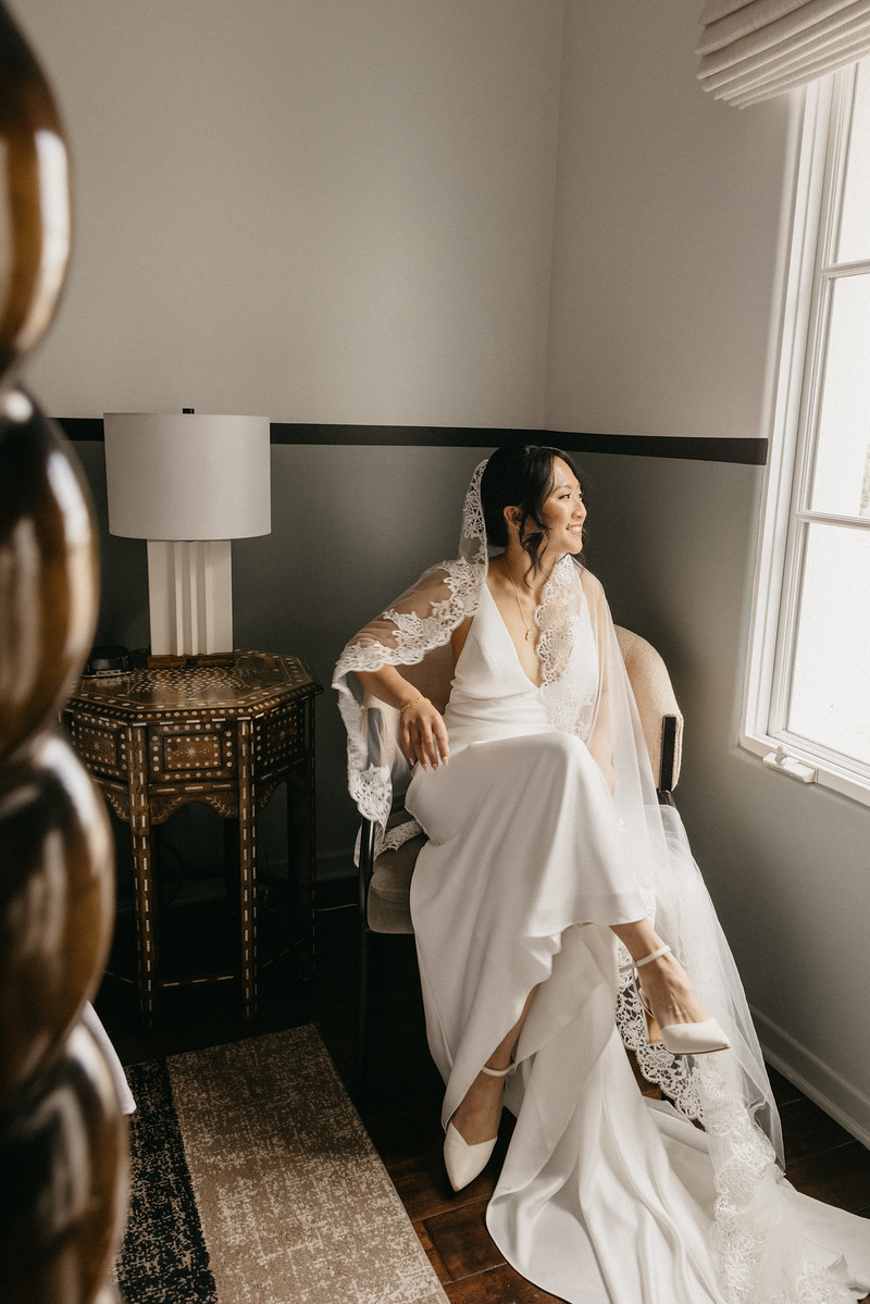 Bride seated portrait