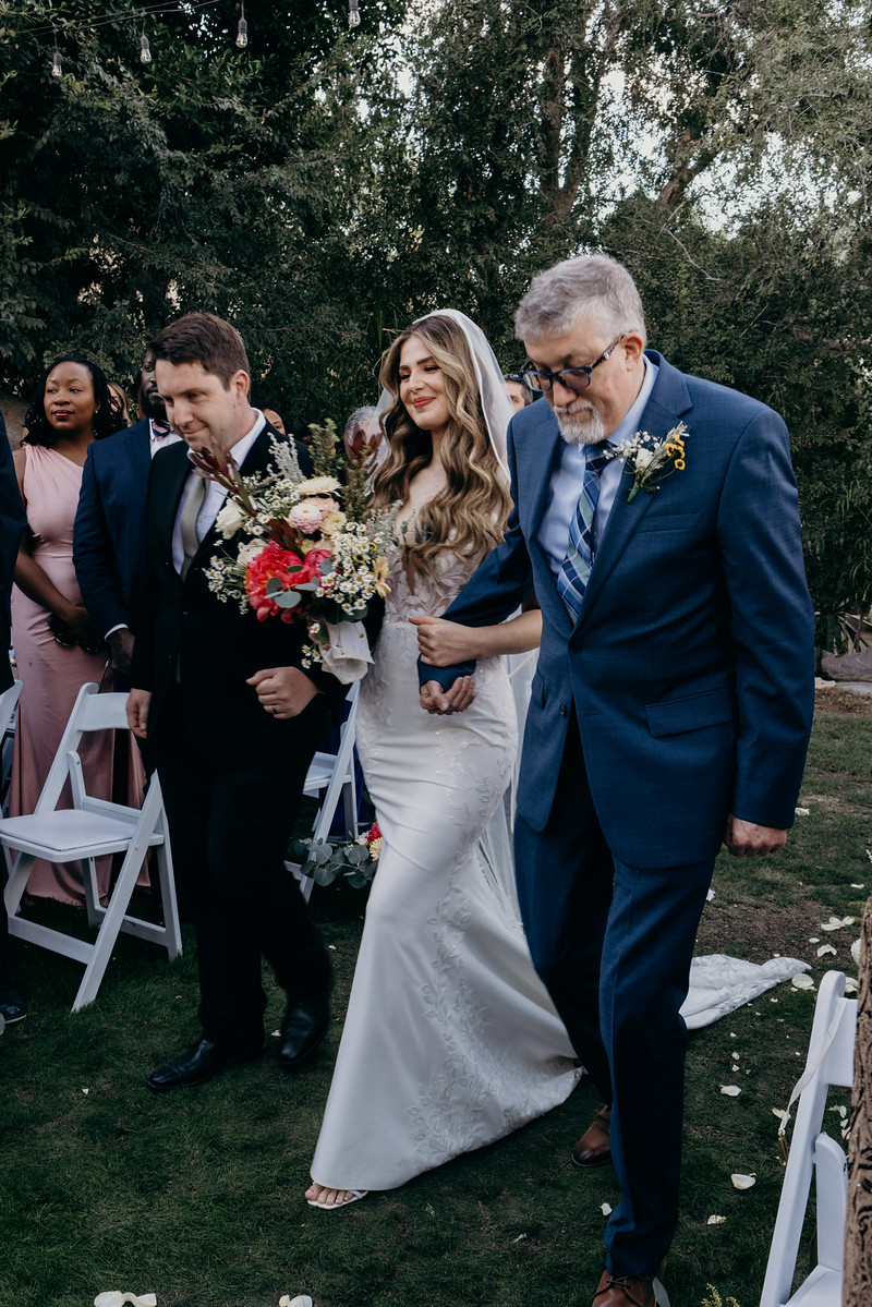 Olivia walking down the aisle