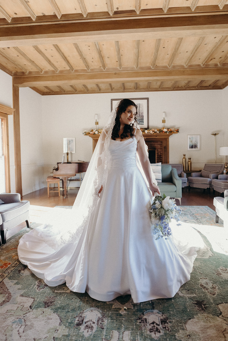Bride in wedding gown